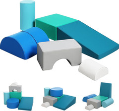 Kids Climbing Toys Foam Blocks: 6PCS PU Leather Foam Climbing Blocks for Toddler