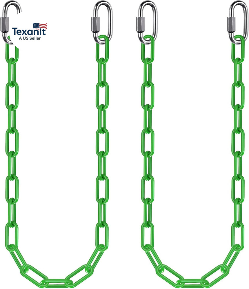 2Pcs 40″ Heavy Duty Hanging Chains with Carabiners 1000 Lbs Capacity Swing Exten
