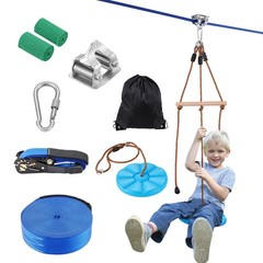 Uimoso 52 ft Zip Line Kit for Kids Adult Trolley Slackers Zipline Up to 500 lb