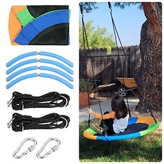 Saucer Tree Swing Seat for Kids 40 Inch Outdoor Round Tree Swing for Multicolor