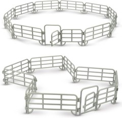 20PCS Corral Fencing Playset with Gates for Barn Farm Animal Toys