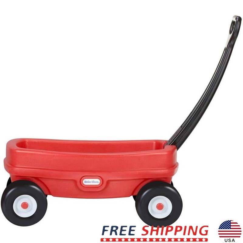 Toddler Red Wagon Lightweight Durable Indoor Outdoor Toy Carrier Foldable Safe