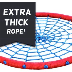 Large 40″ Spider Web Tree Net Swing 100% Safe Nylon Rope Max 600 LBs EZ Setup