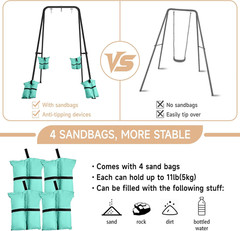 Kids Swing Stand – A-Frame Metal Frame for Indoor/Outdoor Toddler Swings