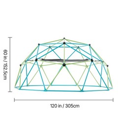 Uimoso 10FT Geometric Dome Climber with Swing and Hammock for Outdoor Play