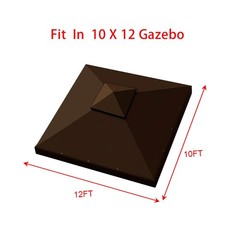 Brown Replacement 2-Tier Canopy for Lowe’s Allen Roth 10×12 Gazebo GF-12S004B-1