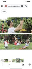 Ninja Warrior Obstacle Course for Kids – 50ft Slackline, 17 Removable Buckle