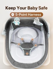 Electric Baby Swing for Infants to Toddler, Portable Swing Baby Rocker with 5…