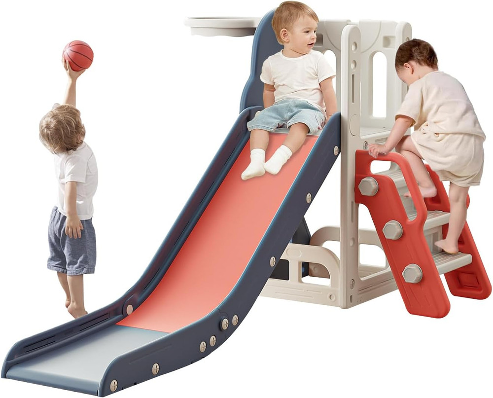 Toddler Slide,Kids Climber Slide with Storage Space and Non-Slip Steps,Indoor Ou