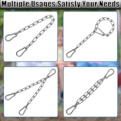 2 Pack Hanging Swing Chain with 4 Carabiners 25in, 660LB Capacity Heavy Duty …
