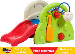 Step2 Sports-Tastic Activity Center, Toddler Sports Playset,Indoor/Outdoor Slide
