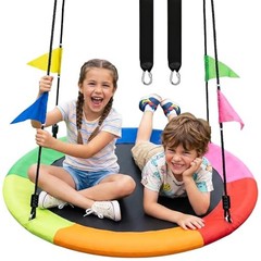 Tree Swing, 40 Inch Saucer Swing for Kids, 600lbs Weight Capacity, with