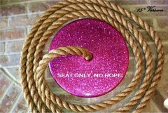Big Hot Pink Sparkling Girls Fiberglass Tree Swing Seat (Seat Only) #001FIB-15D