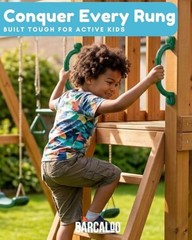 Playground Safety Handles – Outdoor Grab Handle Bars, Tree House Green