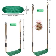 Heavy Duty Swing Seats for Kids & Adults, Non‑Slip Flat Plastic Tree Swing Se…