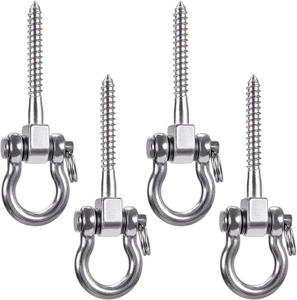 Heavy Duty 180° Swing Hangers, Stainless Steel Eye Screw Bracket, 1800 LB Cap…