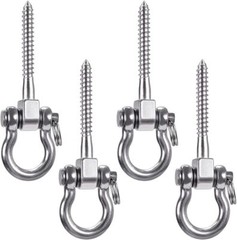 Heavy Duty 180° Swing Hangers, Stainless Steel Eye Screw Bracket, 1800 LB Cap…