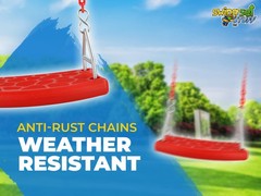 SWING SET STUFF INC. FLAT SEAT WITH 5.5 FT. COATED CHAIN RED playground 0310