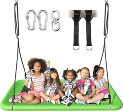 Tree Swing Kids & Adults 60″ Waterproof Rectangle Platform Swing 700lbs Heavy