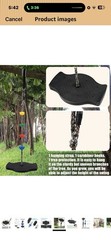 Tree Swing for Kids Climbing Rope Disc Swing with Platforms Black