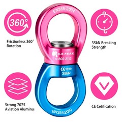 35kN Swing Swivel, CE Certified 360°Rotational Device, Silent Hanging Accesso…