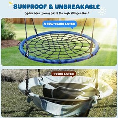 Trekassy 750Lbs 40″ Spider Web Saucer Tree Swing for Kids Adults, Outdoor Net Sw