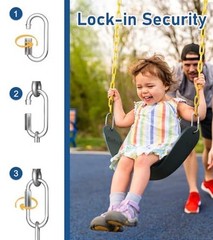 Heavy Duty Swing Seat, Kids Swing with 66″ Rust-Resistant Chains, 1 Pack Green