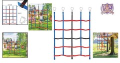 Kids Outdoor Climbing Net Polyester Rope Ladder Playground Obstacle Course