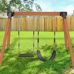 Heavy Duty Swing Seats for Kids & Adults, Non‑Slip Black Swing Seat, 2 Pack