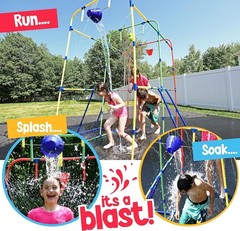 Family-Friendly Outdoor Waterpark with Splash Wheel & Dump Buckets, 68″ x 35″