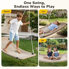 60-Inch Skycurve Platform Tree Swing — Strong 700lb Capacity for Family Fun