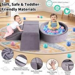 Baby Foam Climbing Blocks with Ball Pit Toddler Soft Play