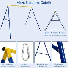 New Heavy Duty Metal Swing Frame Extra Large Stand For Kids Adults Garden Yard