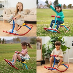 PLATPORTS Indoor Single Rocking Seesaw, Safety-Stable Wide Base Rocker for Ag…