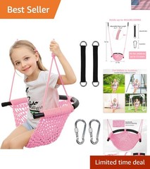Tree Swing for Kids, Adjustable Toddler Rope Swing Seat with Snap Hooks and S…