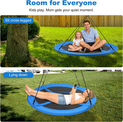 60-Inch Tree Swing for Kids & Adults, 700LBS Extra Large Saucer Swing, 900D Weat