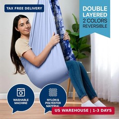 Indoor Sensory Swing for Kids or Outdoor – Holds 300lbs, Double-Layer, & 360° Sw