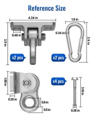 Heavy Duty Swing Hangers, Indoor-Outdoor Hooks, 2-Pack
