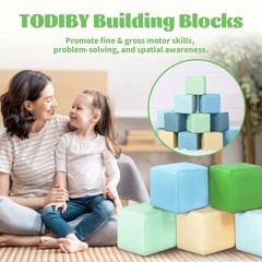 TODIBY Foam Blocks Yellow Green 12 Pc