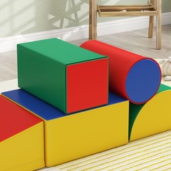 Crawl and Climb Activity Mat Set 5pc Foam 16x16x8 24x16x8 Mixed Colors