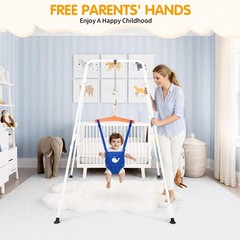 Foldable Swing Stand Heavy-Duty Metal A-Frame for Indoor & Outdoor Exercise E…