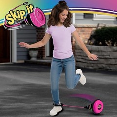 Nostalgic 90s Skip It Toy – Light Up Ball and Digital Counter, Pink, 31-Inch