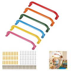 17 Inch Monkey Bars Indoor, Metal Playground Handles, Heavy Duty Ceiling Grab…