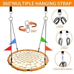 43″ Spider Web Swing,Tree Swing for Kids Outdoor,Outdoor Large Web 43in