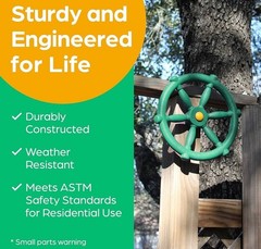 Pirate Ship Wheel Steering Playground Accessories for Kids Outdoor Playhouse DIY