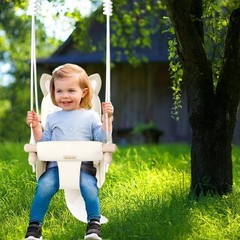 Hanging Chair Swing Seat with Heavy Duty Rope and Seat Belt for Toddlers Kids