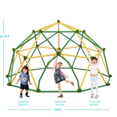 13ft Geometric Dome Climber Kids Climbing Dome Tower Steel Supporting 1000 LBS