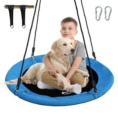 40 Inch Saucer Tree Swing for Kids & Adults – Large Round Disc Swing, 700 Blue