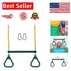 Backyard Trapeze Swing Bar with Sturdy Chain – Easy to Install Play Equipment