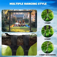 60 Inch Rectangle Platform Tree Swing for Kids and Adults 800 lb Capacity